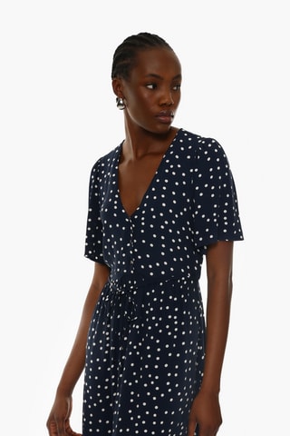 Robe chemise - Bleu nuit et blanc