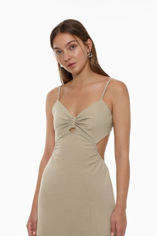 Robe midi - Beige