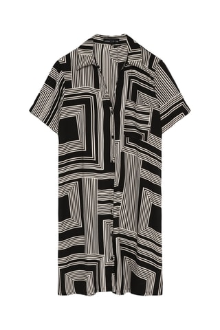 Robe chemise - Noir et écru