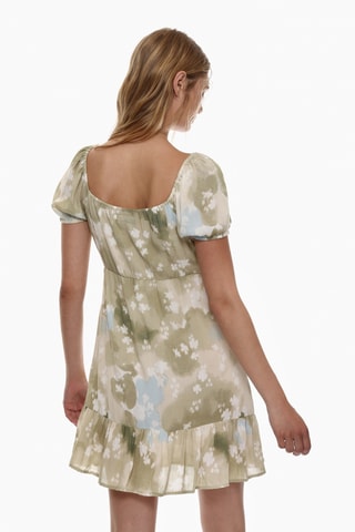 Robe droite - Beige et kaki