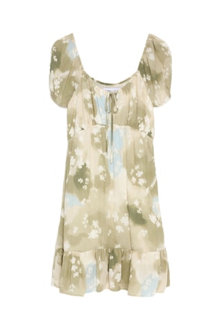 Robe droite - Beige et kaki