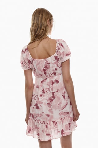 Robe droite - Rose et blanc