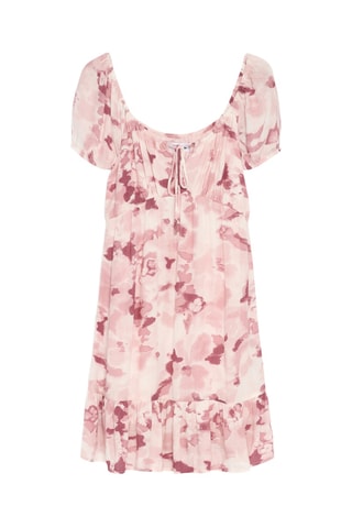 Robe droite - Rose et blanc