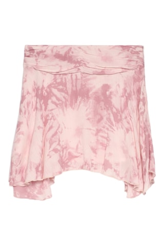Jupe trapèze tie and dye - Rose