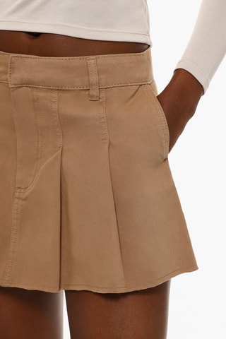 Jupe plissée - Marron clair
