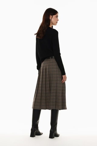 Jupe plissée - Marron