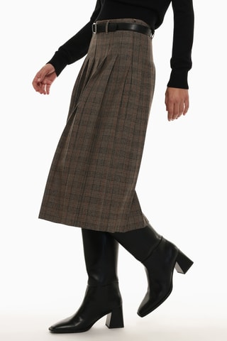 Jupe plissée - Marron