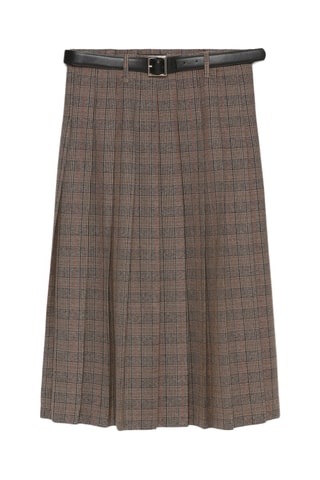 Jupe plissée - Marron