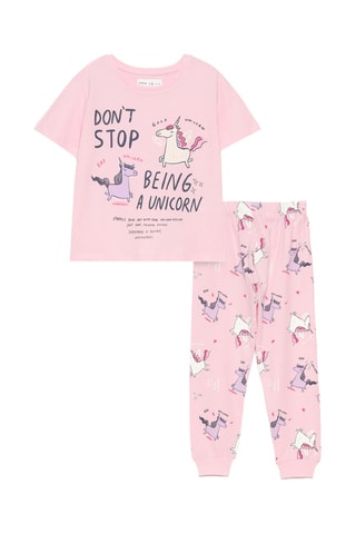 Pyjama - Rose poudré et blanc