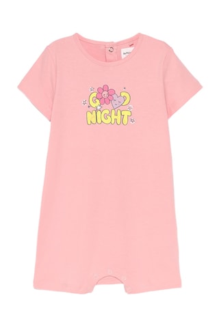 2 combinaisons de pyjama - Gris chiné et rose