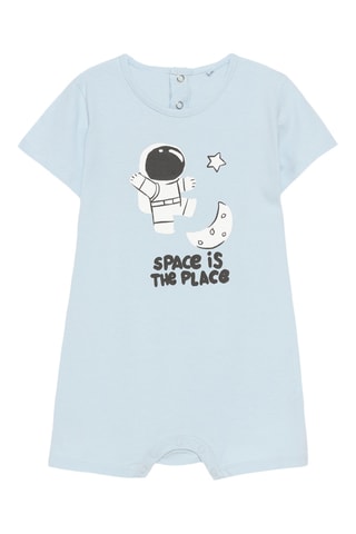 2 barboteuses - Ciel et gris chiné