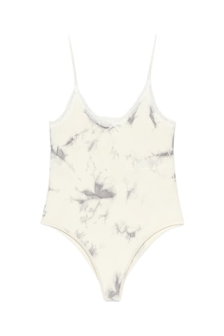 Body tie and dye - Blanc et gris foncé