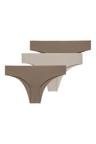 3 tangas - Marron et beige