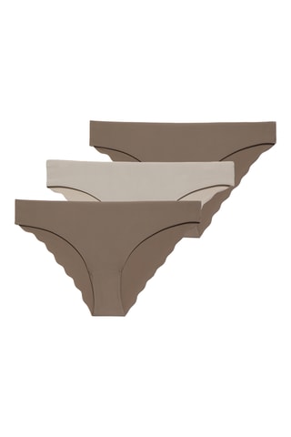 3 culottes - Marron et beige