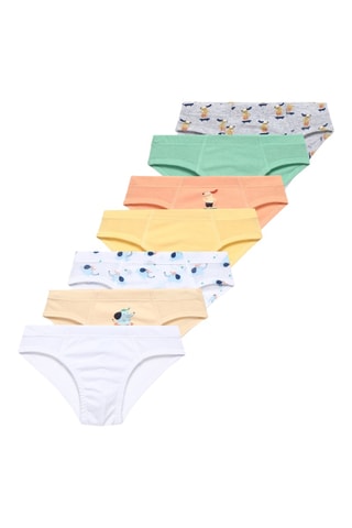 7 culottes - Blanc et vert