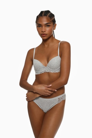 2 soutiens-gorges - Blanc et gris