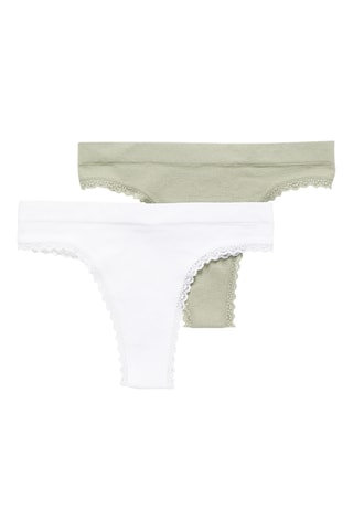 2 strings - Kaki et blanc