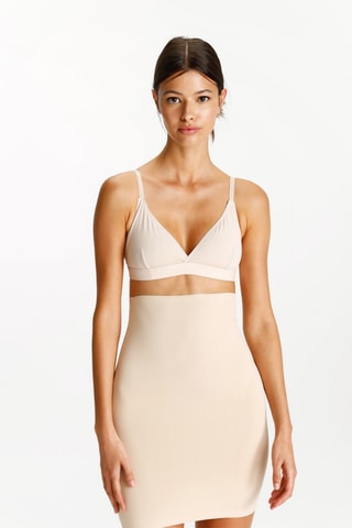 Jupe gainante taille haute - Beige
