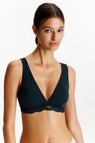 2 brassières - Blanc et vert foncé