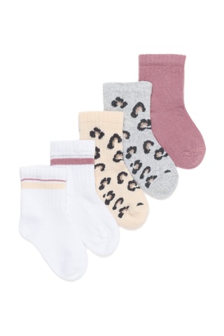 5 paires de chaussettes - Blanc et gris