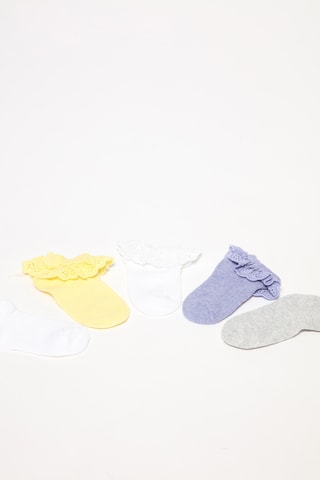 5 paires de chaussettes - Blanc et violet