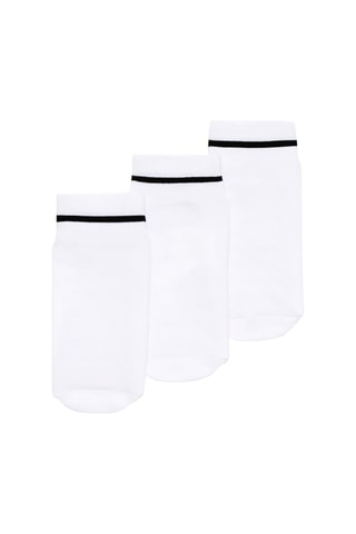 3 paires de socquettes antidérapantes - Blanc