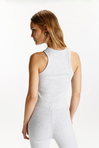 Crop top - Gris clair chiné