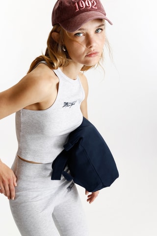 Crop top - Gris clair chiné