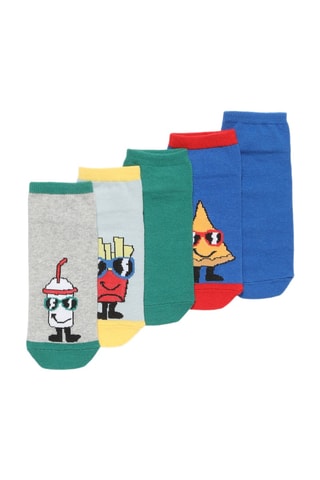 5 paires de chaussettes - Bleu et vert