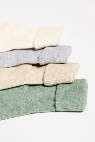 4 paires de chaussettes - Blanc et vert
