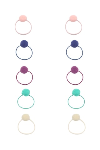 10 élastiques à cheveux - Rose et bleu marine