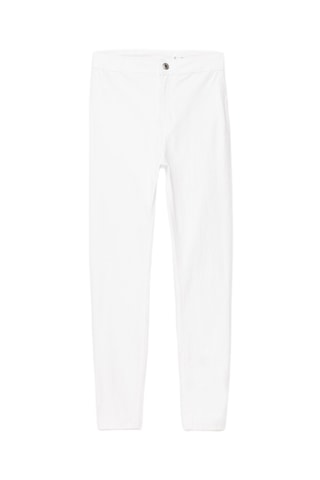 Pantalon skinny taille haute - Blanc