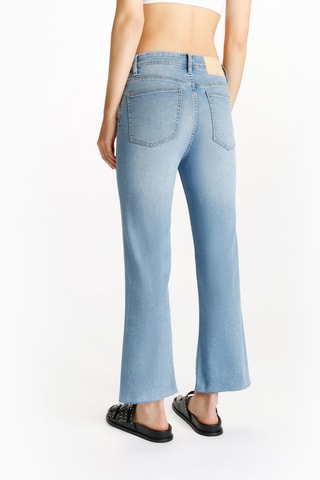 Jean flare taille haute - Ciel