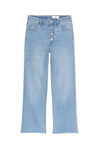 Jean flare taille haute - Ciel