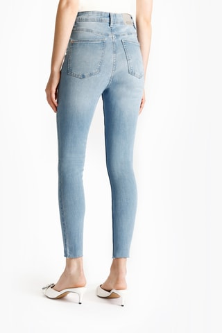 Jean 7/8 taille haute - Ciel