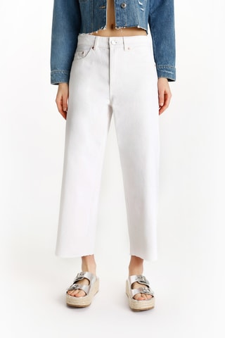 Jean 7/8 taille haute - Blanc