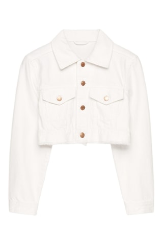 Veste courte en jean - Blanc