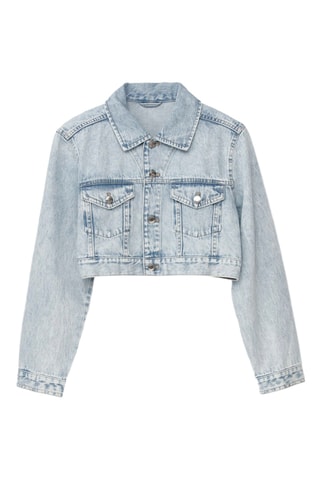 Veste courte en jean - Ciel