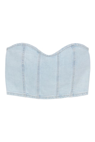 Bustier en jean - Ciel