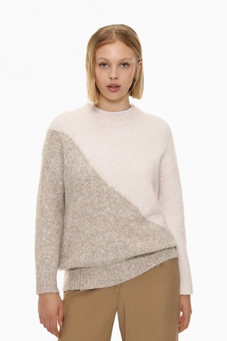 Pull - Ecru et taupe