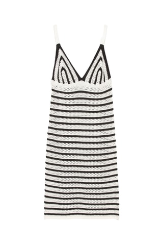 Robe droite - Blanc et noir