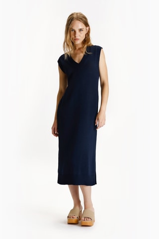 Robe midi - Bleu marine