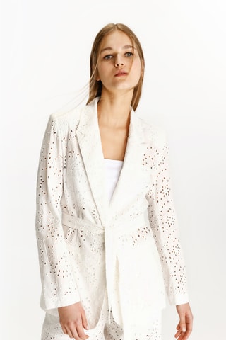 Veste en broderie anglaise - Blanc