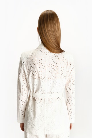 Veste en broderie anglaise - Blanc