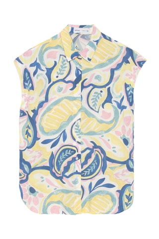 Chemisier - Blanc et indigo