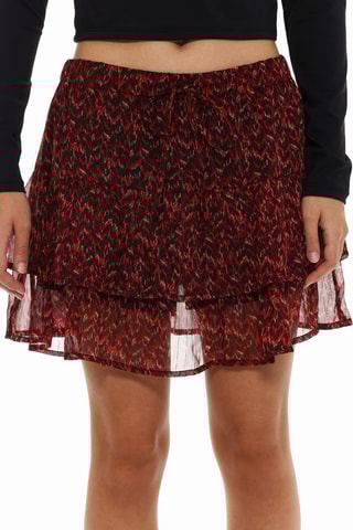 Jupe volantée - Bordeaux