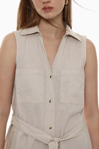 Robe chemise - Beige