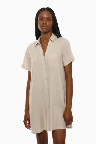 Robe chemise - Beige