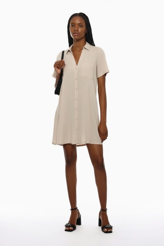 Robe chemise - Beige