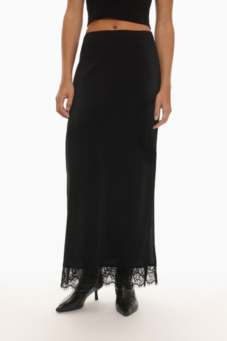 Jupe longue taille haute - Noir